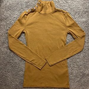 J. Crew Perfect-fit turtleneck with jewel buttons